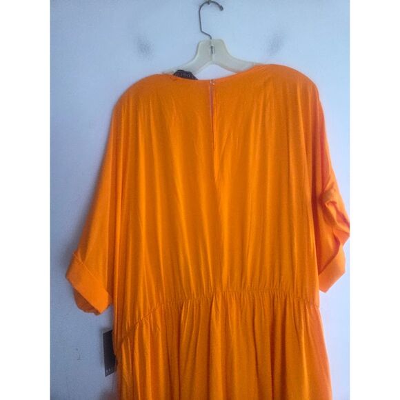 Eloquii Orange Wrap Jumpsuit - Picture 5 of 12